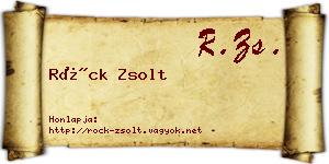 Röck Zsolt névjegykártya